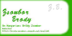 zsombor brody business card